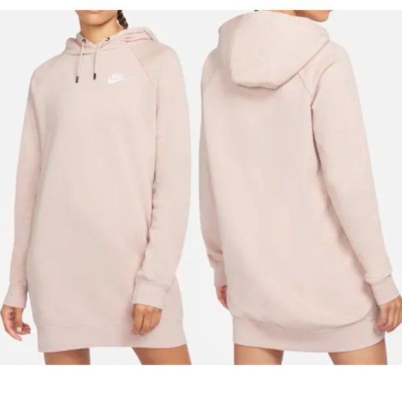 Nike Dresses & Skirts - Sz XS Women's Nike Sportswear Essential Fleece Dress hooded Pink BV9239-601 NWT